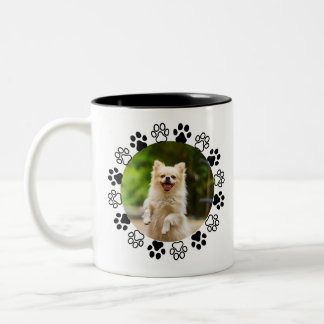 Costumizable dog portrait canine Two-Tone coffee mug