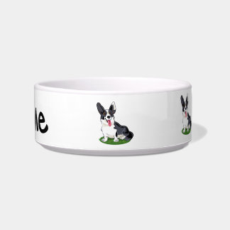 Costumized pet bowl , welsh Corgi Cardigan