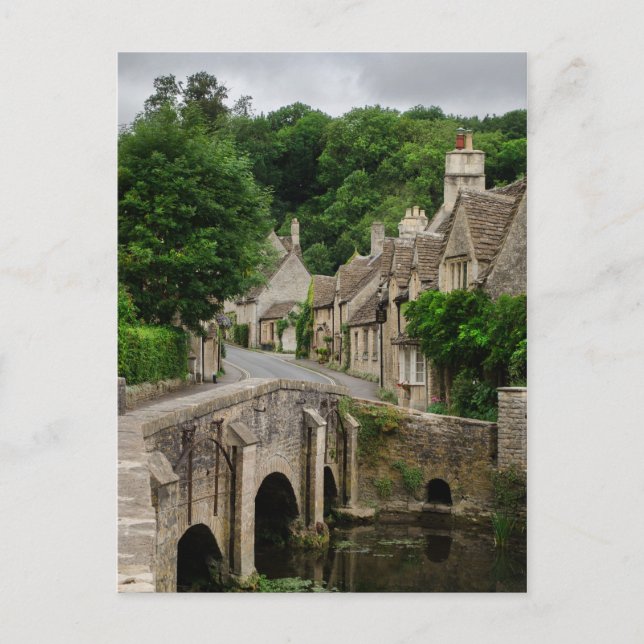 Costwolds town Castle Combe postcard (Front)