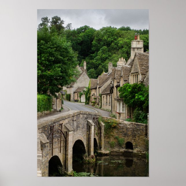 Costwolds town Castle Combe poster print (Front)