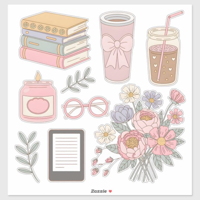 Cosy Aesthetic Sticker Pack Digital Planner Clipar (Sheet)