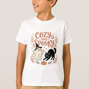 Cosy and Spooky Ghost Design T-Shirt