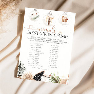 Cosy Animals Gestation Baby Shower Game