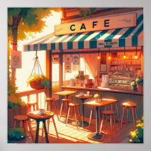 Cosy Anime Cafe Art