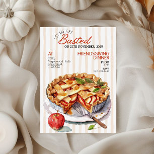 Cosy Apple Pie Friendsgiving Dinner Invitation