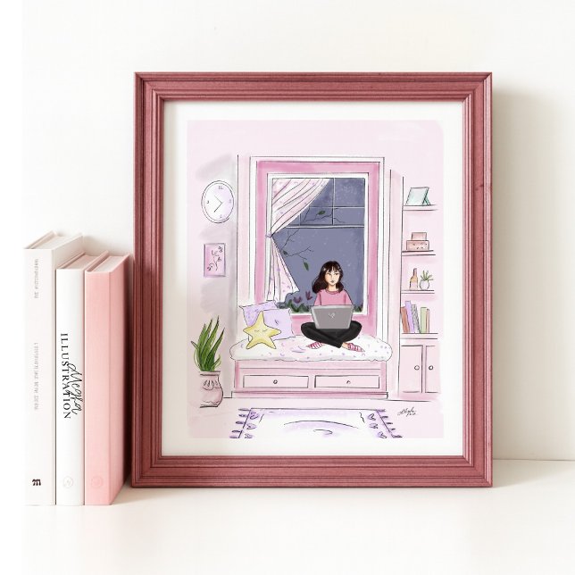 cosy at home, fashion illuatration, poster (Creator Uploaded)