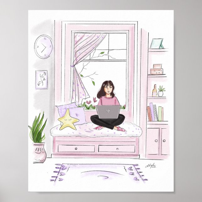 cosy at home, fashion illuatration, poster (Front)