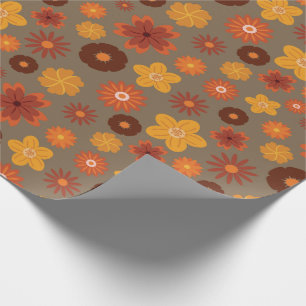 Cosy Autumn Blooms Seamless Thanksgiving Gifts Wrapping Paper
