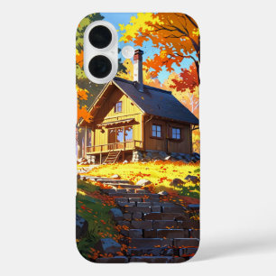 Cosy Autumn Cabin iPhone 16 Case
