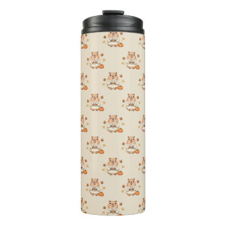 Cosy Autumn Capybara Kawaii Pumpkin Spice Latte Thermal Tumbler