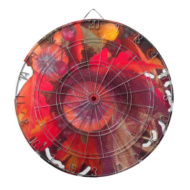 Cosy Autumn Charm - Fall Decor & Gifts Dartboard (Front)