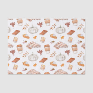 Cosy Autumn Essentials Watercolor Pattern Tissue Paper