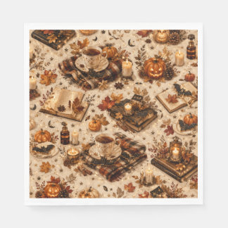 Cosy Autumn Fall Harvest Pumpkin Paper Napkins