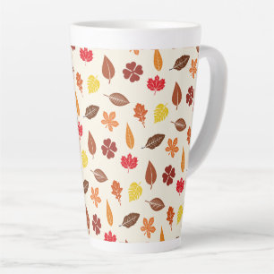 Cosy Autumn Fall Leaves Latte Mug