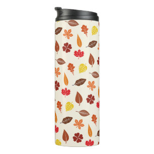 Cosy Autumn Fall Leaves Thermal Tumbler
