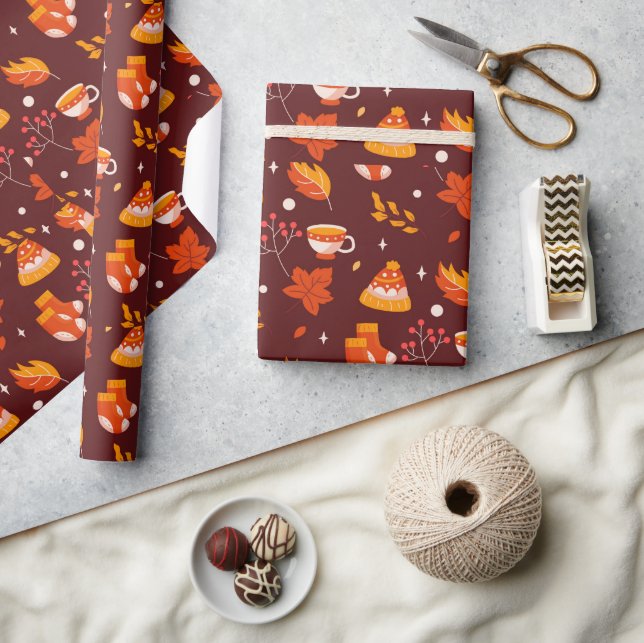 Cosy Autumn Fall Wrapping Paper (Crafts)