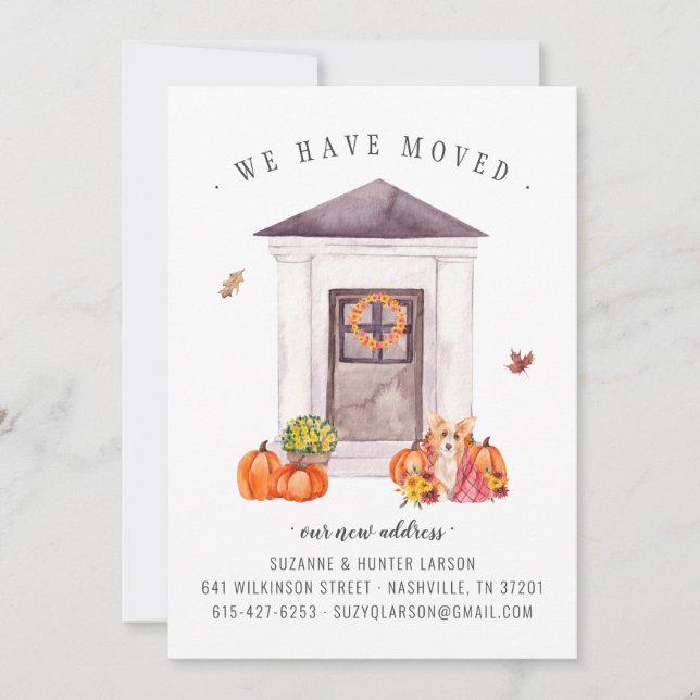 Cosy Autumn | Front Door Moving Announcement (Front)