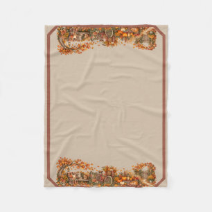 Cosy Autumn Garden Fleece Blanket