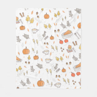 Cosy Autumn Harvest Fleece Blanket