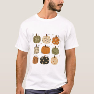 Cosy Autumn Harvest Watercolor Pumpkin T-Shirt