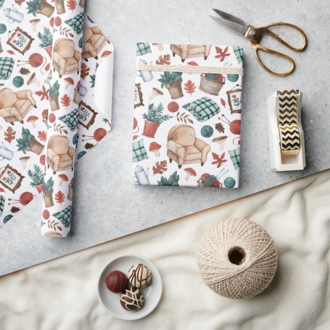 Cosy Autumn Home  Wrapping Paper (Crafts)