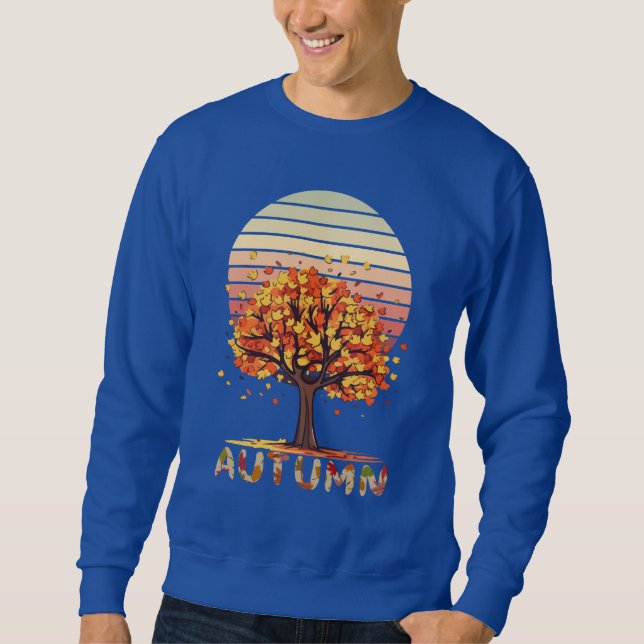 Cosy Autumn Leaf Fall Sweatshirt – Nature-Inspired (Front)