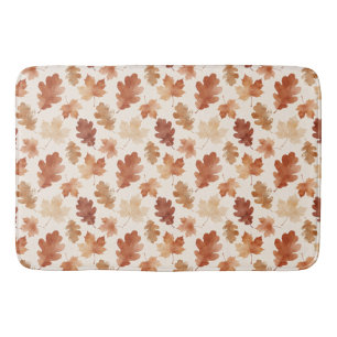 Cosy Autumn Leaf Pattern Bath Mat