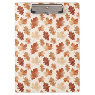 Cosy Autumn Leaf Pattern Clipboard