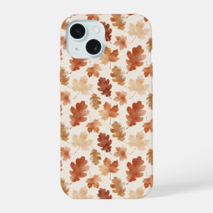 Cosy Autumn Leaf Pattern iPhone 15 Case