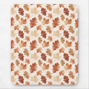 Cosy Autumn Leaf Pattern Mouse Pad