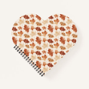 Cosy Autumn Leaf Pattern Notebook