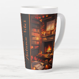 Cosy Autumn Library Latte Mug