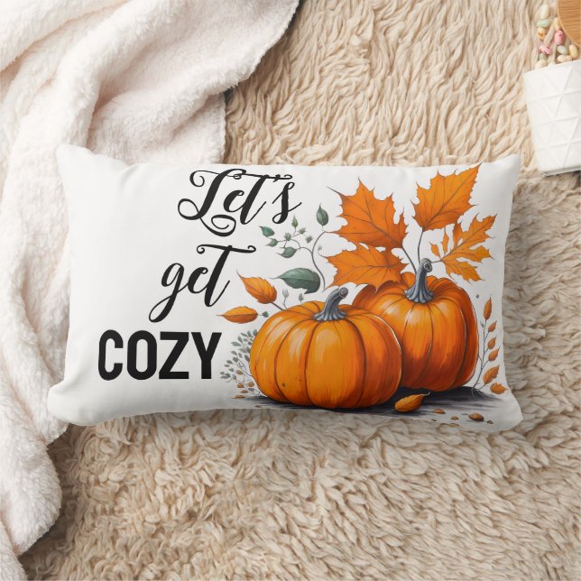 Cosy Autumn Lumbar Pillow (Blanket)
