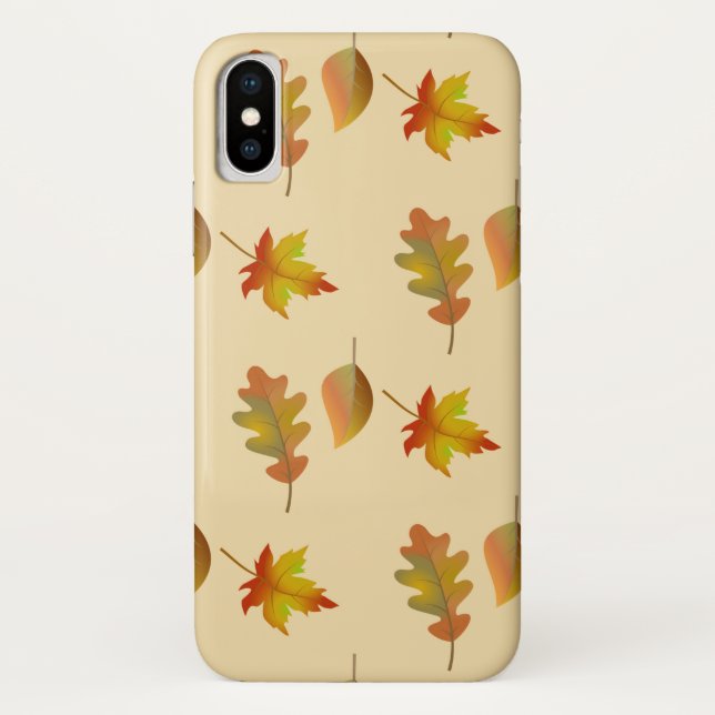 Cosy autumn maple leaves oak leaves Case-Mate iPhone case (Back)