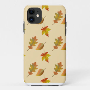 Cosy autumn maple leaves oak leaves iPhone 11 case