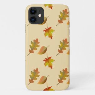 Cosy autumn maple leaves oak leaves iPhone 11 case