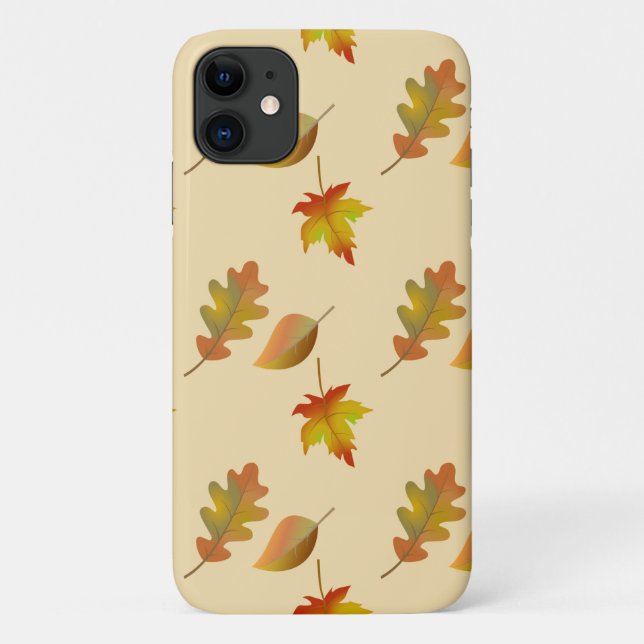 Cosy autumn maple leaves oak leaves  Case-Mate iPhone case (Back)