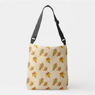 Cosy autumn maple leaves oak leaves  crossbody bag