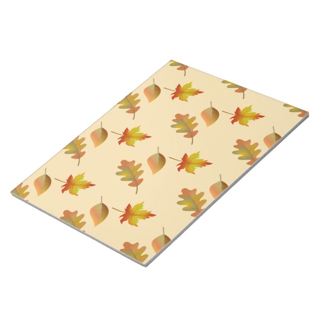 Cosy autumn maple leaves oak leaves  notepad (Angled)