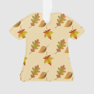Cosy autumn maple leaves oak leaves ornament