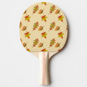 Cosy autumn maple leaves oak leaves ping pong paddle