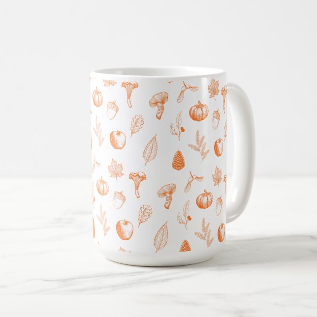 Cosy Autumn Pattern Coffee Mug (Front Right)