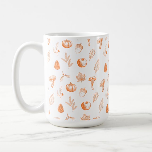 Cosy Autumn Pattern Coffee Mug (Left)