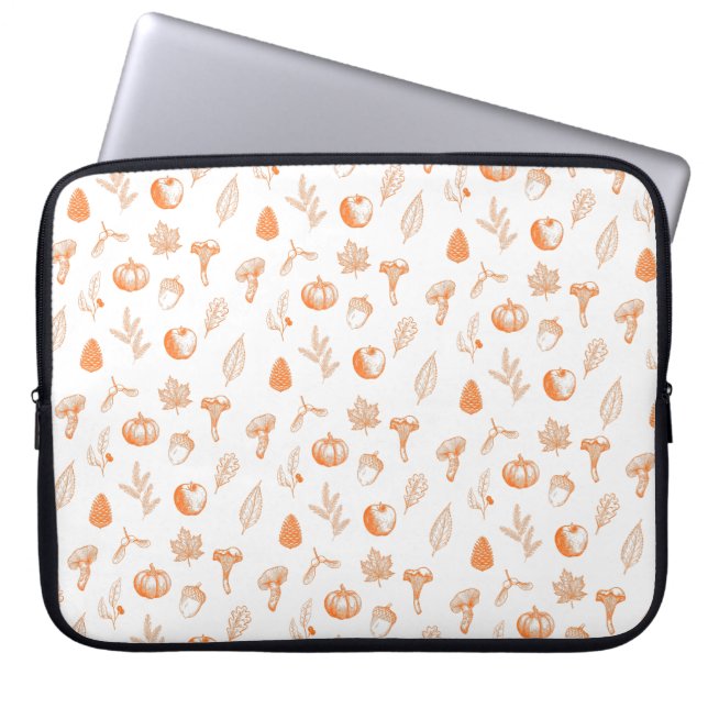 Cosy Autumn Pattern Laptop Sleeve (Front)