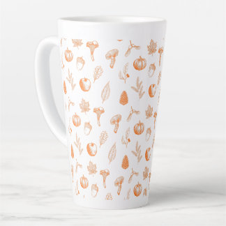 Cosy Autumn Pattern Latte Mug