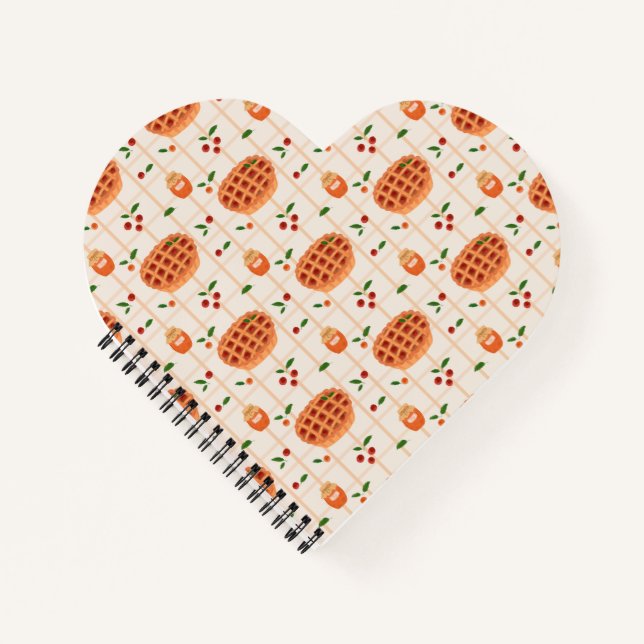 Cosy Autumn Pie and Jam Pattern Notebook (Front)