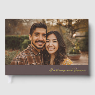 Cosy Autumn Rustic Photo Guest Book