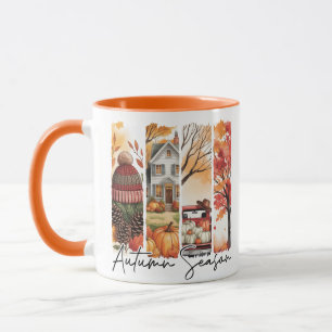 Cosy Autumn Season Brushstroke Mug