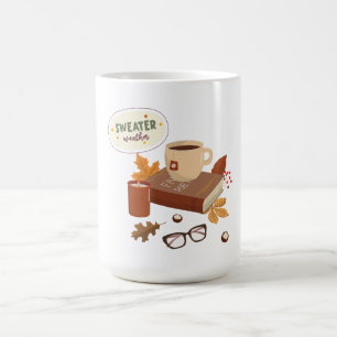 Cosy Autumn Sweater Weather Book & Tea Coffee Mug