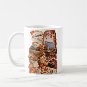 Cosy Autumn Vibes – Aesthetic Fall Sticke Coffee Mug